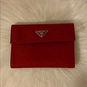 Red Nylon Prada Wallet